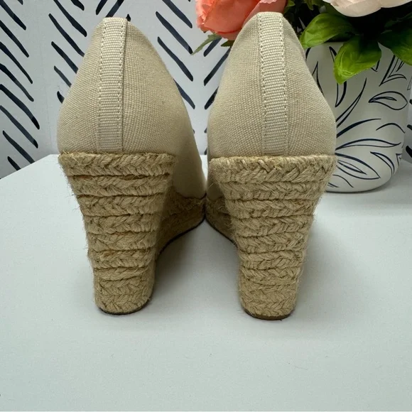 J. Crew Cream Wedge Espadrilles - 6 - Picture 6 of 7